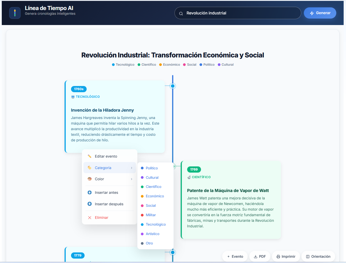 Edición de Línea de Tiempo